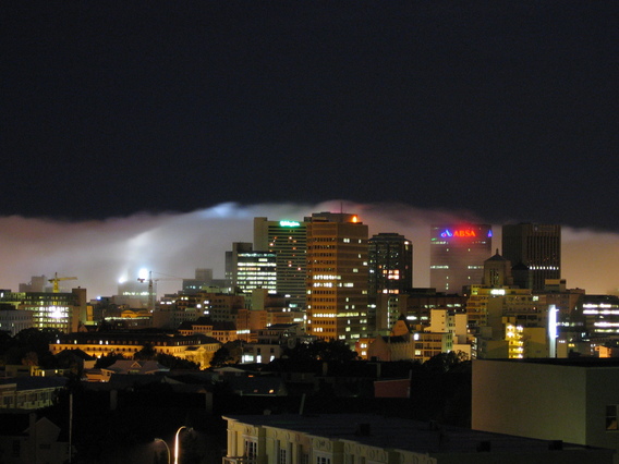CapeTown CBD Night Photo taken from my self-catering apartment..Click to visit 502Serengeti